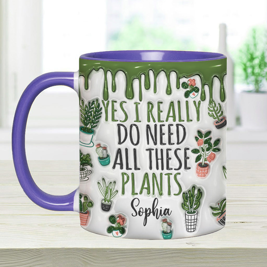 Oui, j'ai besoin de toutes ces plantes ! – Mug personnalisé sur le thème du jardinage
