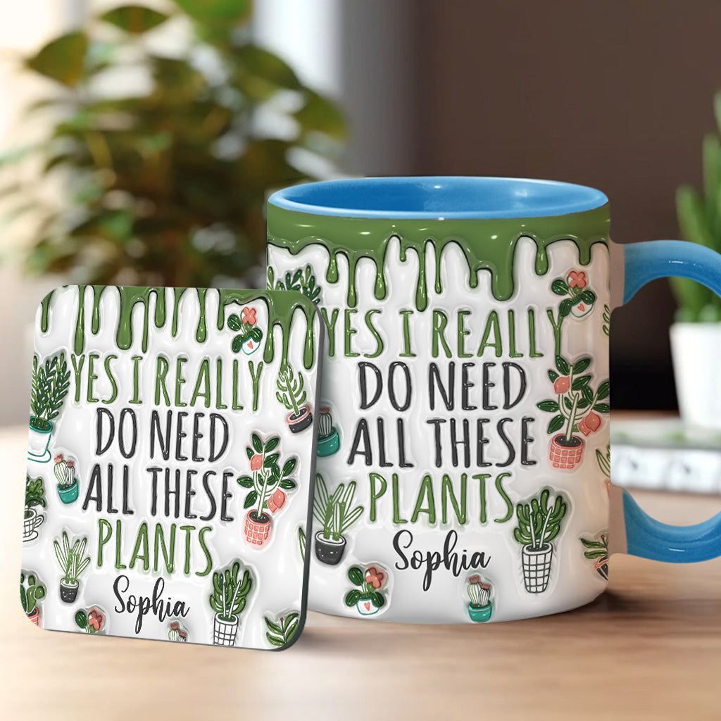 Oui, j'ai besoin de toutes ces plantes ! – Mug personnalisé sur le thème du jardinage