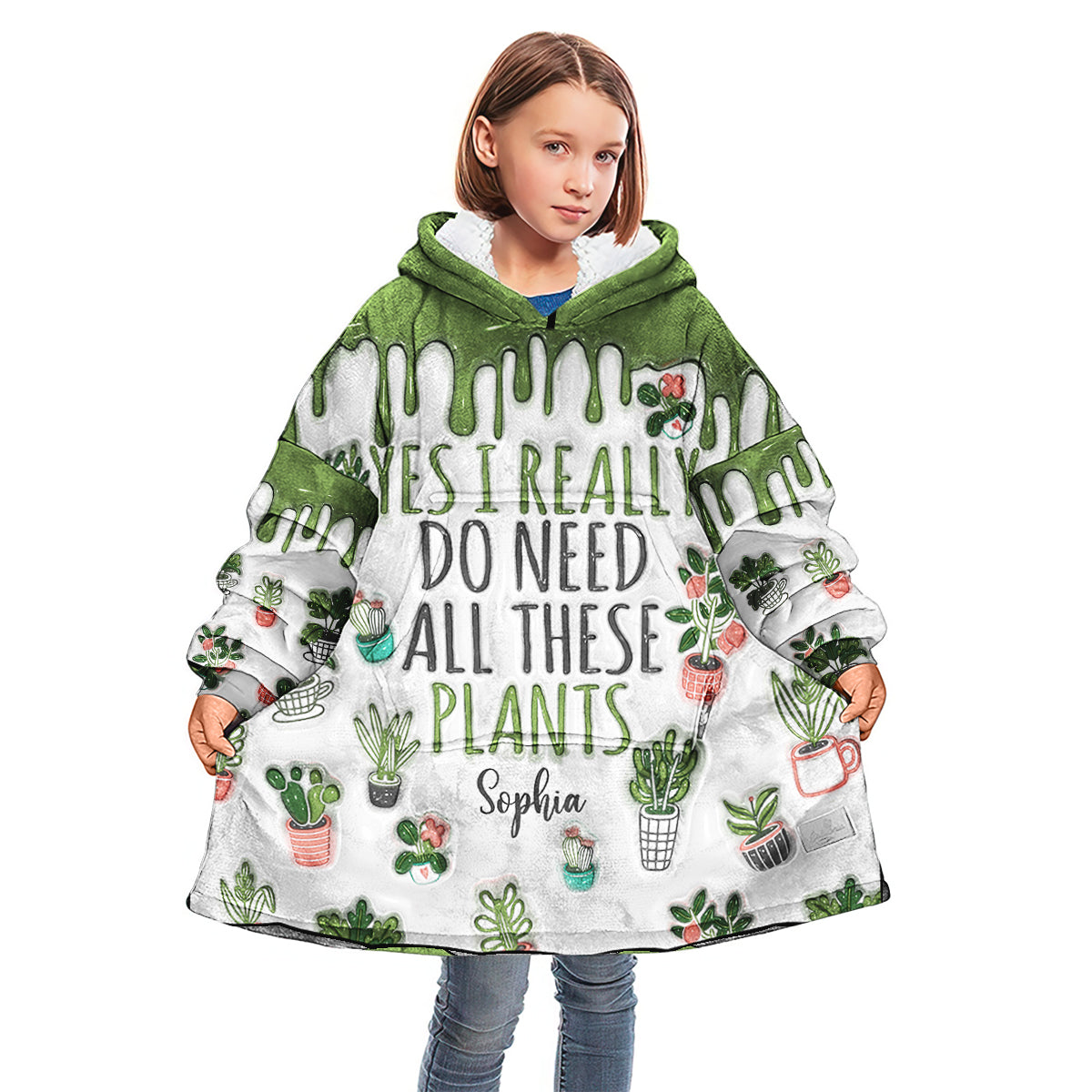 Oui, j'ai besoin de toutes ces plantes - Couverture à capuche de jardinage personnalisée