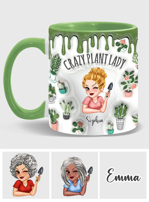 Crazy Plant Lady - Personalized Gardening Accent Mug