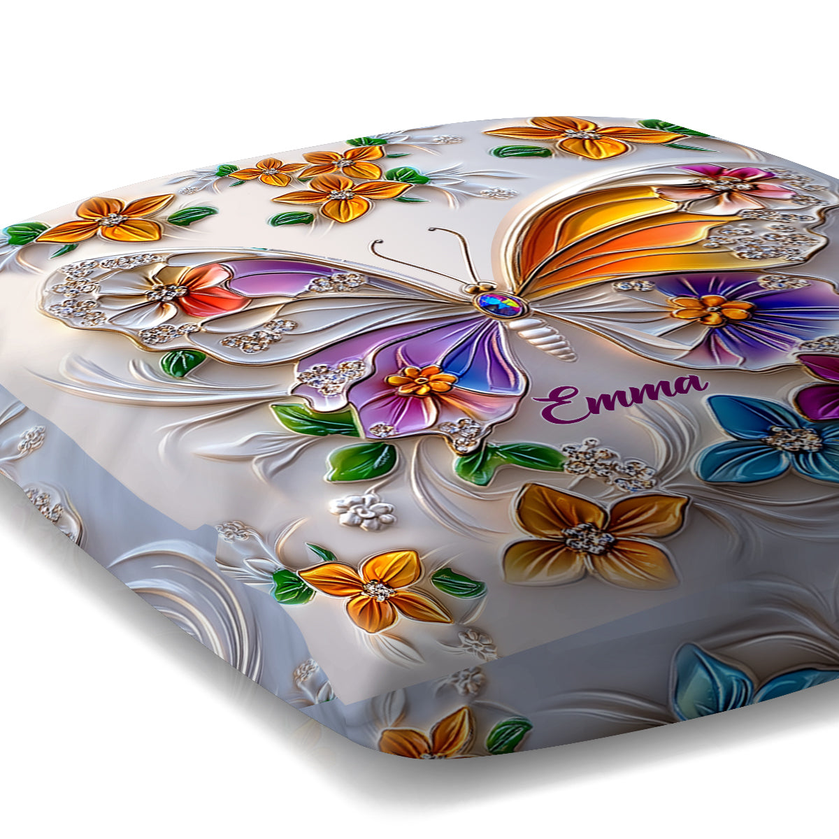 Stunning Butterfly - Personalized Butterfly Throw Pillow