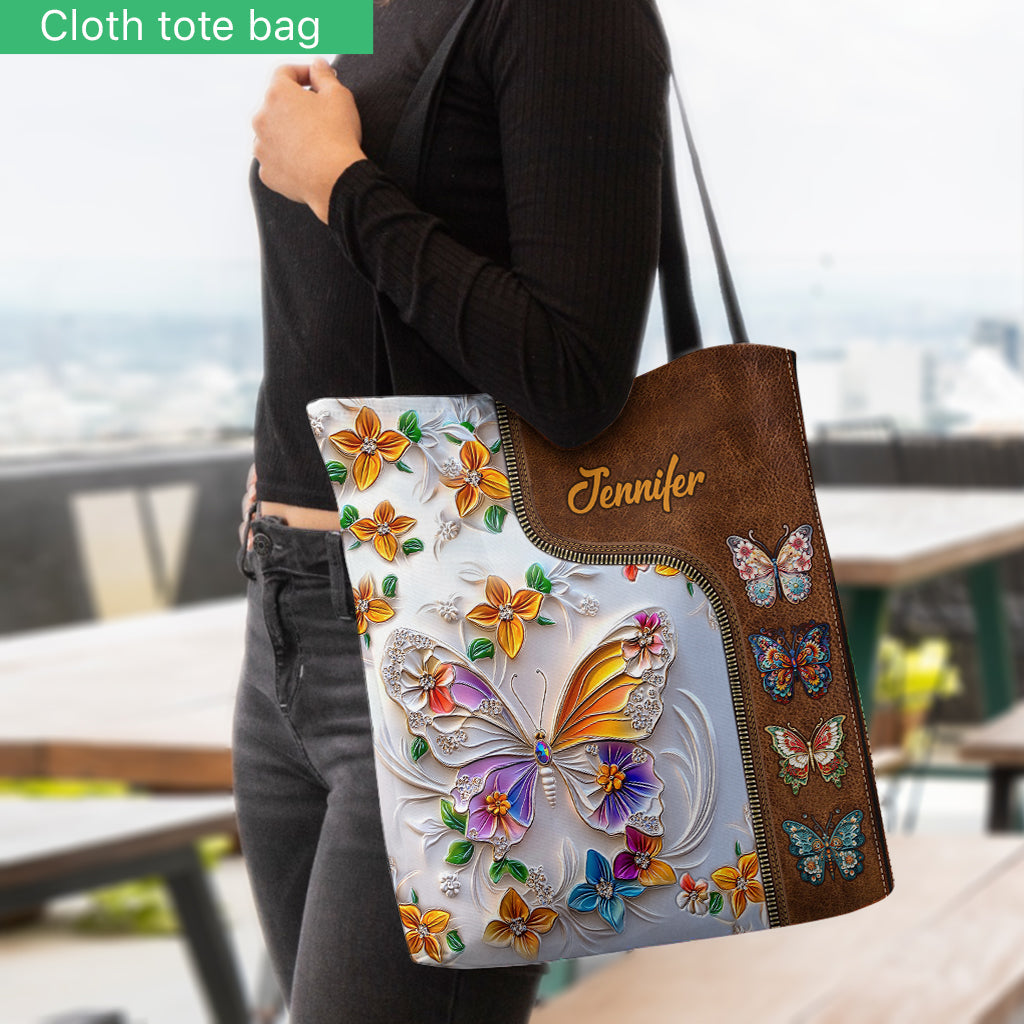 Stunning Butterfly - Personalized Butterfly Tote Bag