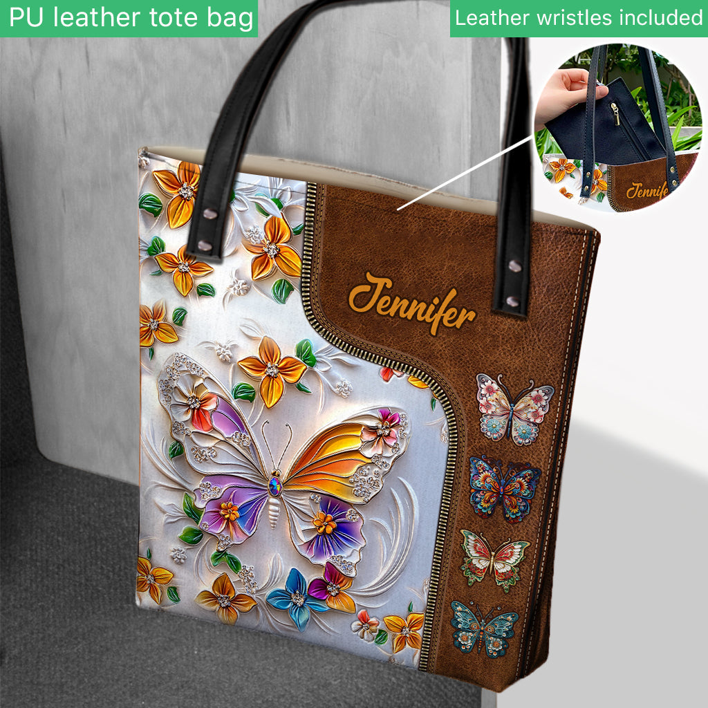 Stunning Butterfly - Personalized Butterfly Tote Bag