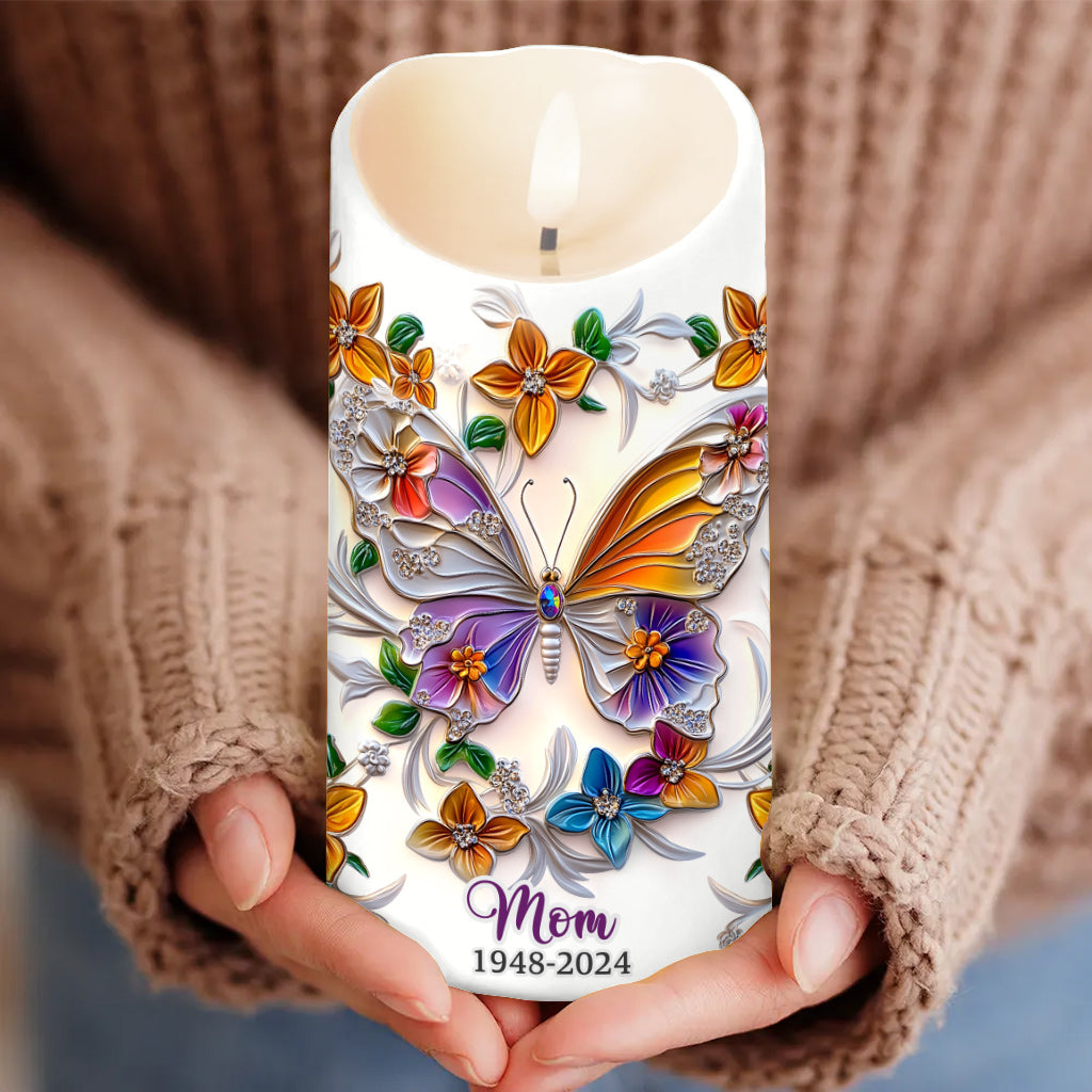 Those We Love Don't Go Away - Personalized Memorial Flameless Candle