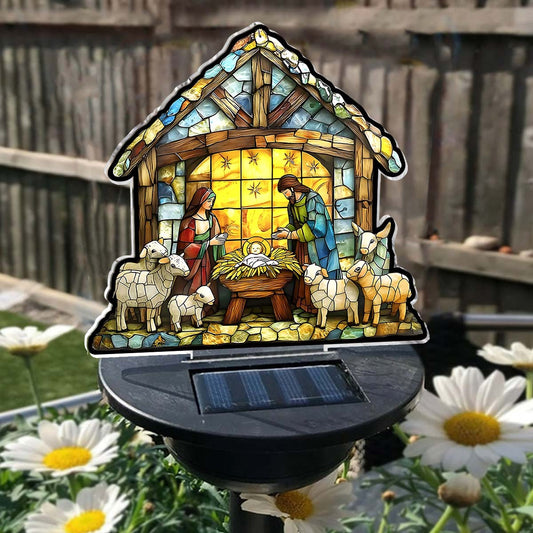 Que Dieu vous bénisse tous - Lampe solaire de jardin chrétienne