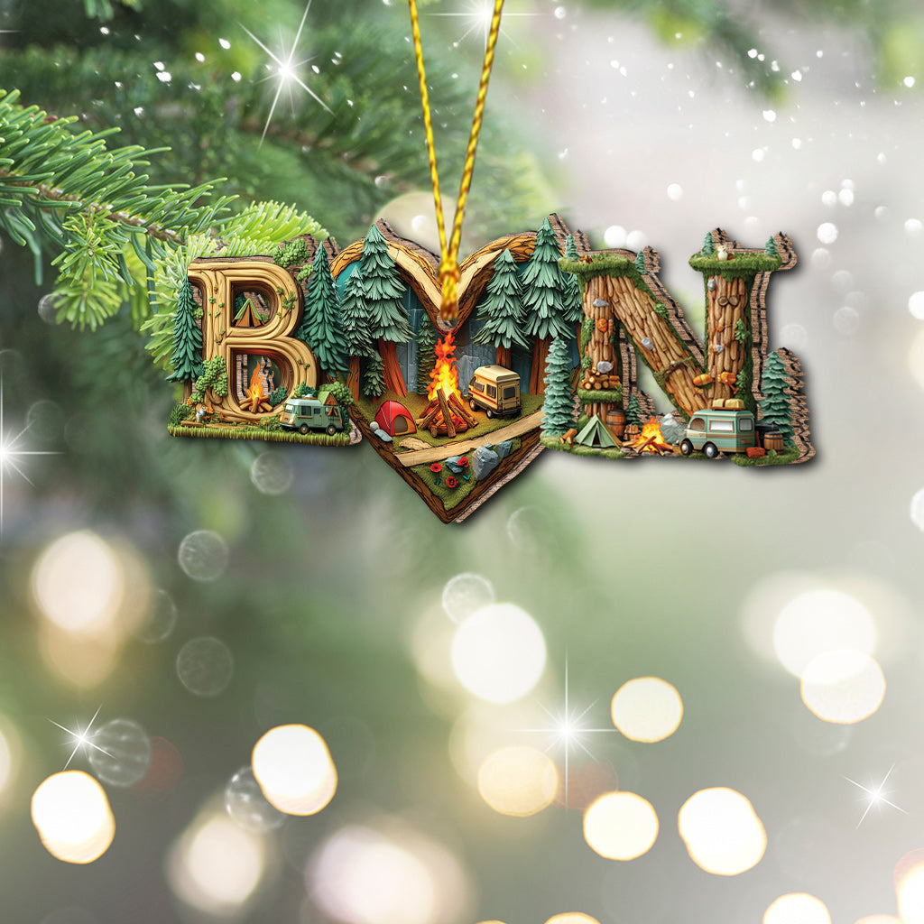 Lettre personnalisée pour un couple de campeurs - Ornement de camping