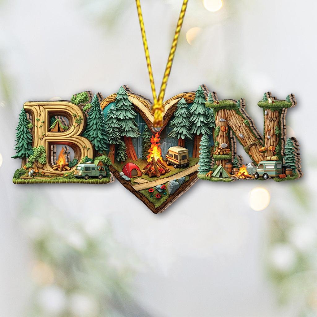 Lettre personnalisée pour un couple de campeurs - Ornement de camping