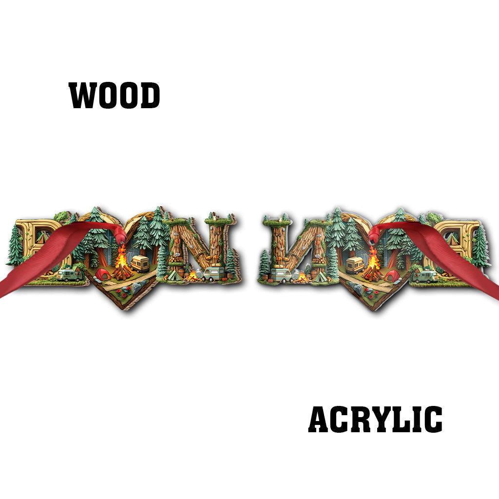 Lettre personnalisée pour un couple de campeurs - Ornement de camping