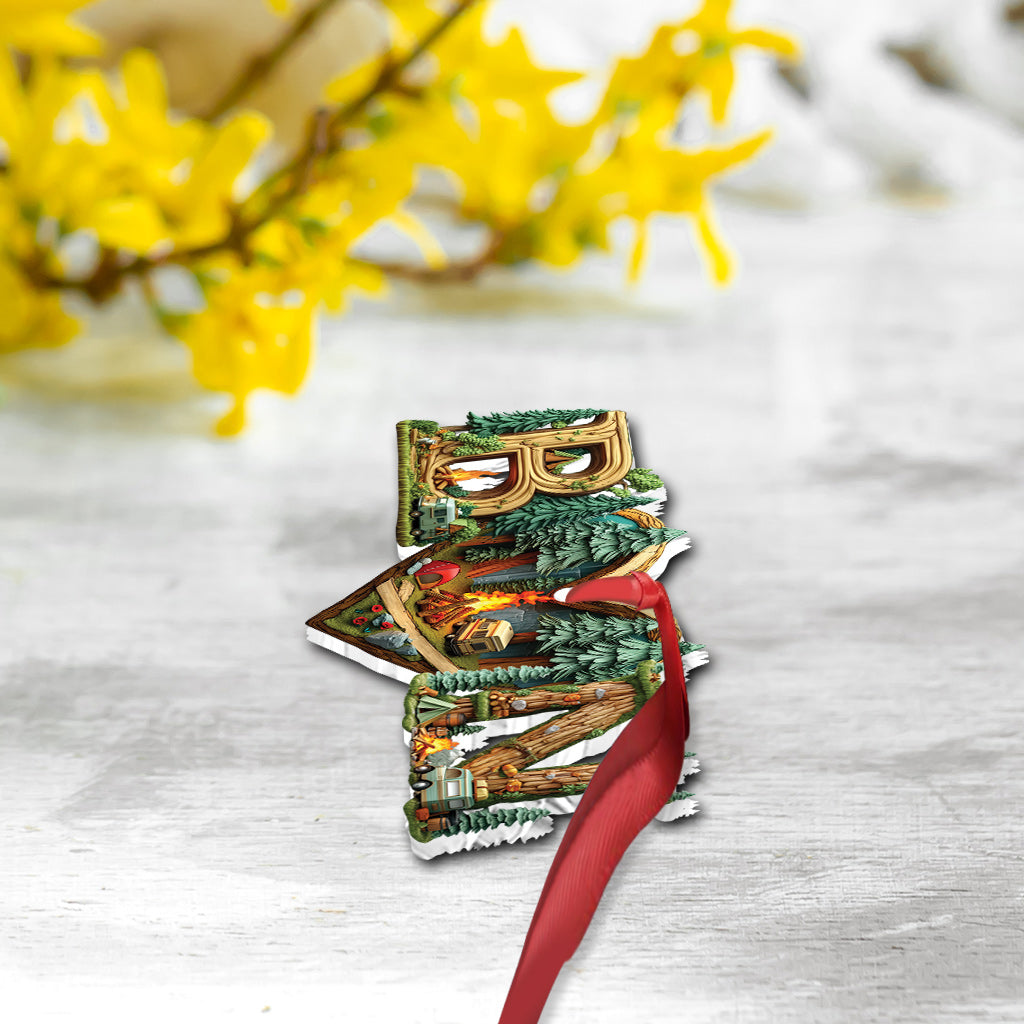 Lettre personnalisée pour un couple de campeurs - Ornement de camping