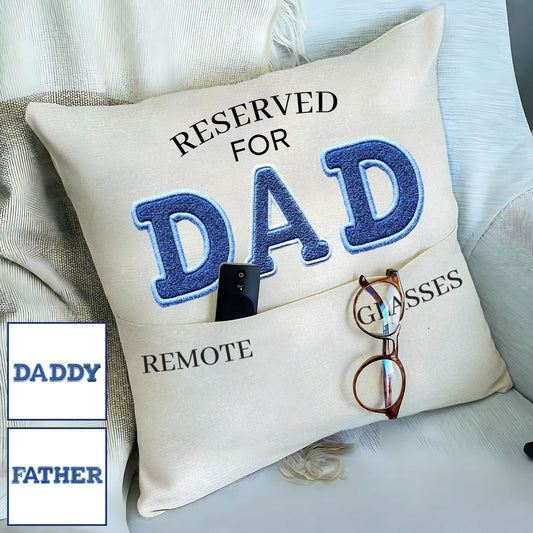Va t'asseoir là-bas - Coussin de poche personnalisé pour papa