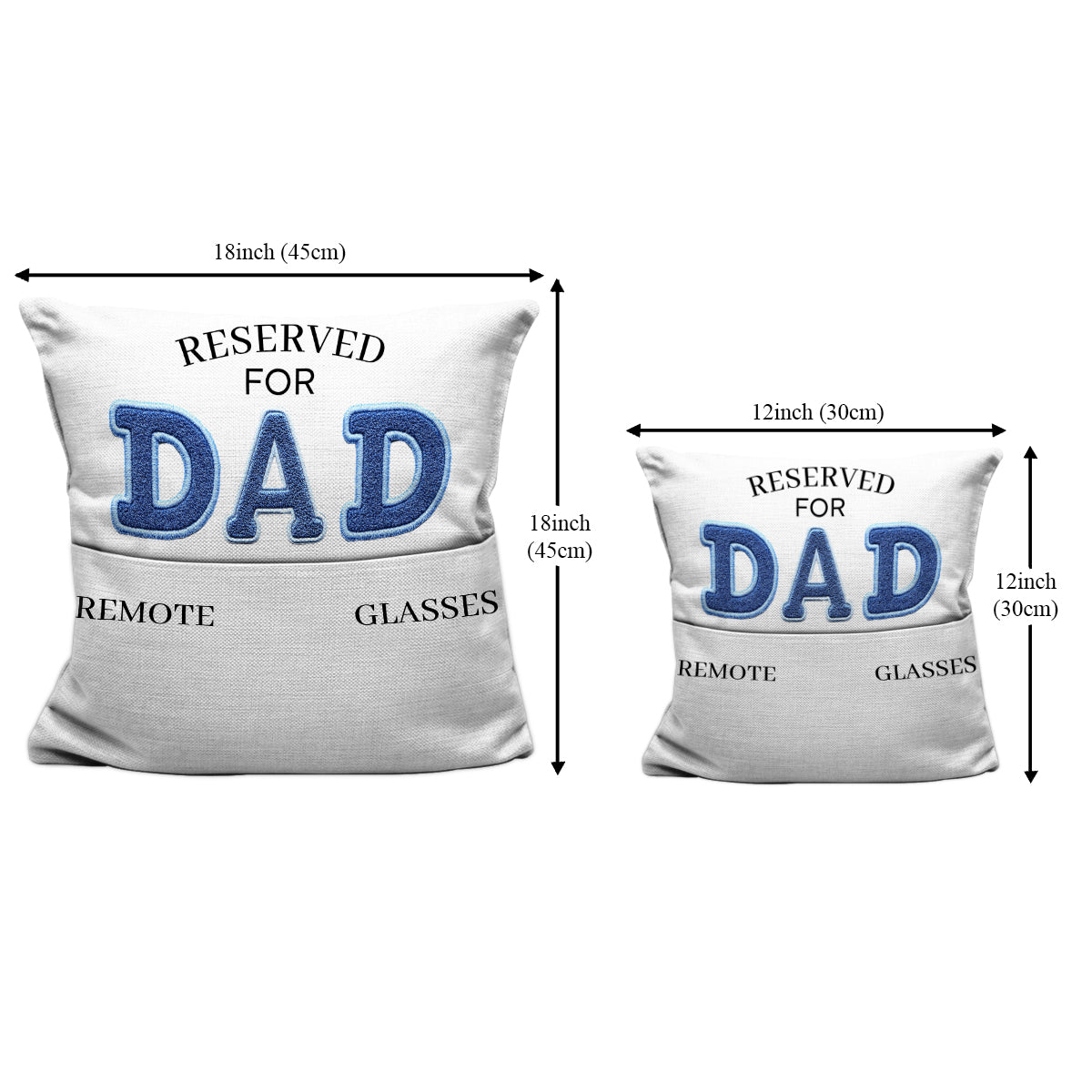 Va t'asseoir là-bas - Coussin de poche personnalisé pour papa