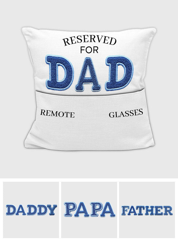 Va t'asseoir là-bas - Coussin de poche personnalisé pour papa