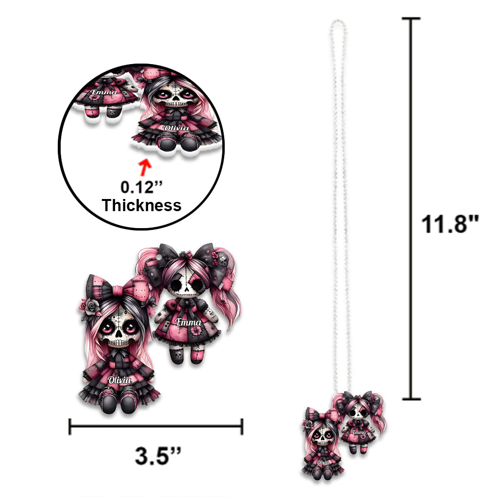 Sœur Sœur - Ornement de voiture personnalisé en forme de crâne