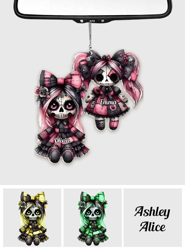 Sœur Sœur - Ornement de voiture personnalisé en forme de crâne