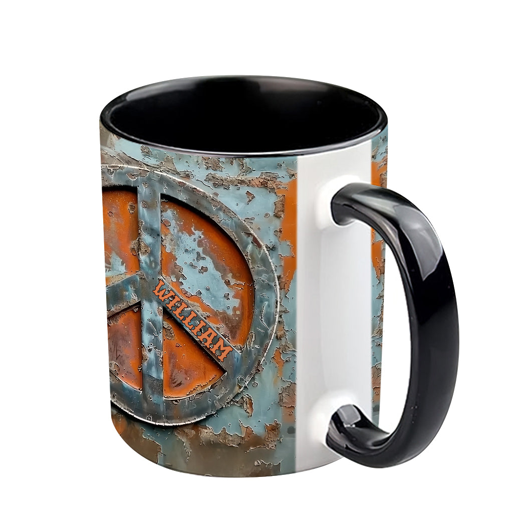 Love Peace - Personalized Hippie Accent Mug