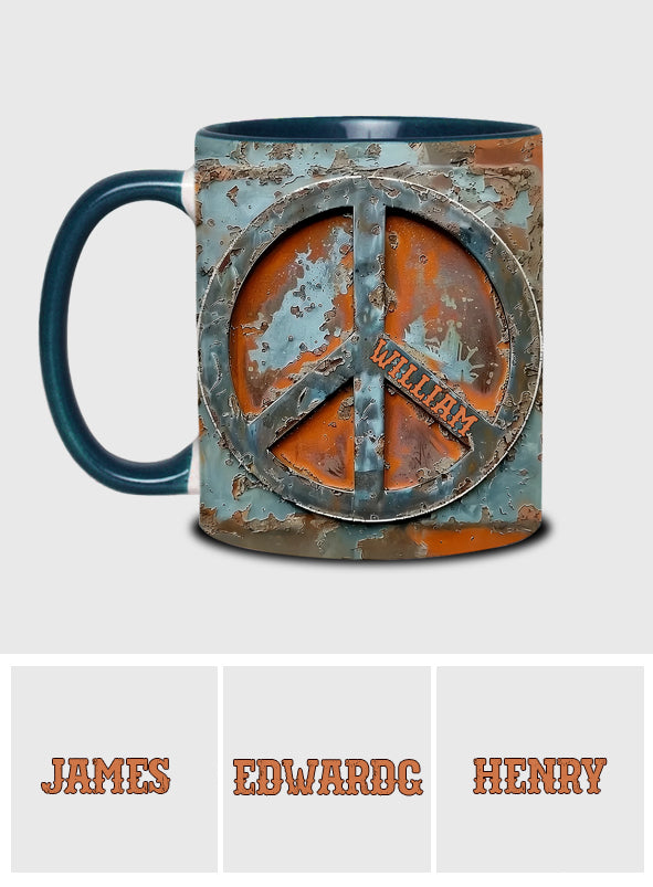 Love Peace - Personalized Hippie Accent Mug