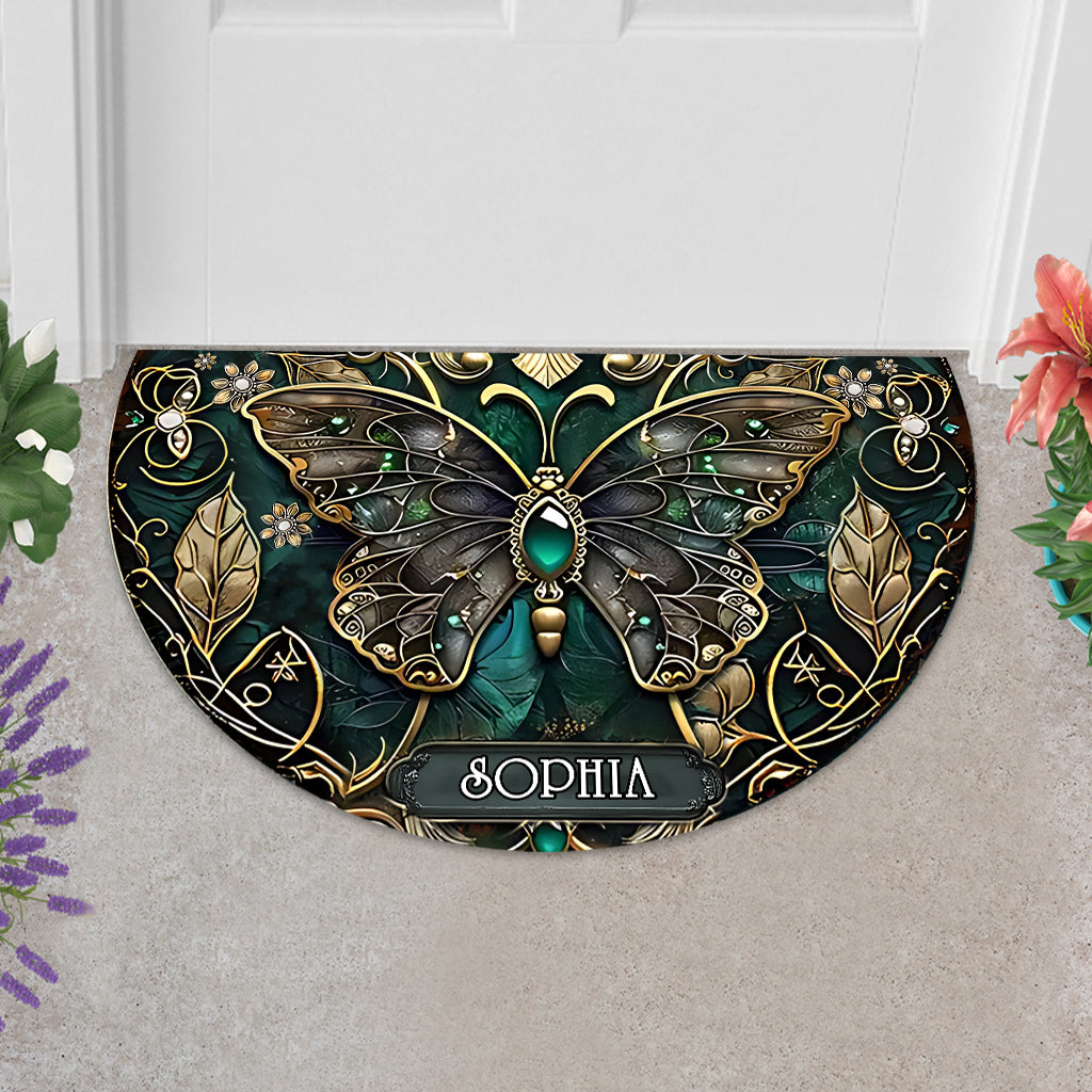 Beatiful Garden - Personalized Gardening Shaped Doormat