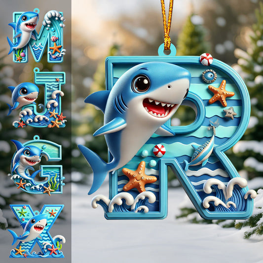 Cute Baby Shark - Personalized Kid Ornament
