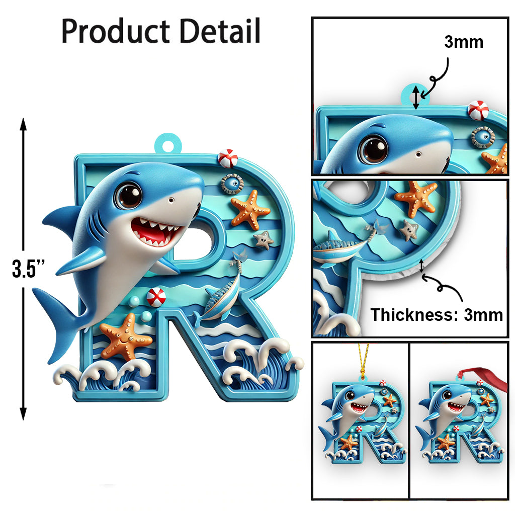 Cute Baby Shark - Personalized Kid Ornament