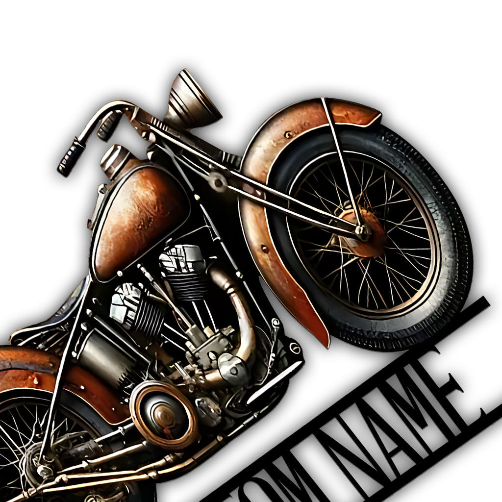 Custom Name - Personalized Biker Cut Metal Sign
