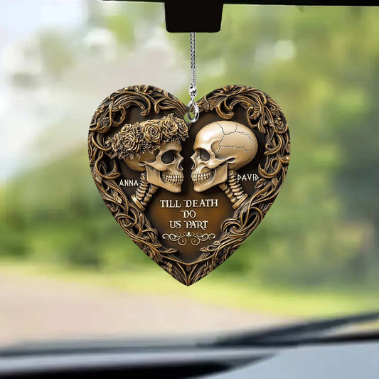 Til Death Do Us Part - Personalized Couple Car Ornament