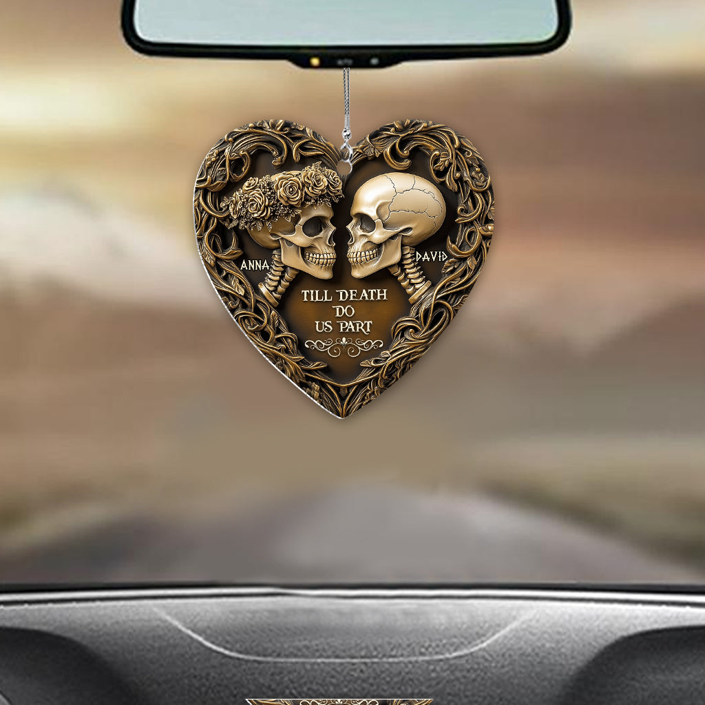 Til Death Do Us Part - Personalized Couple Car Ornament