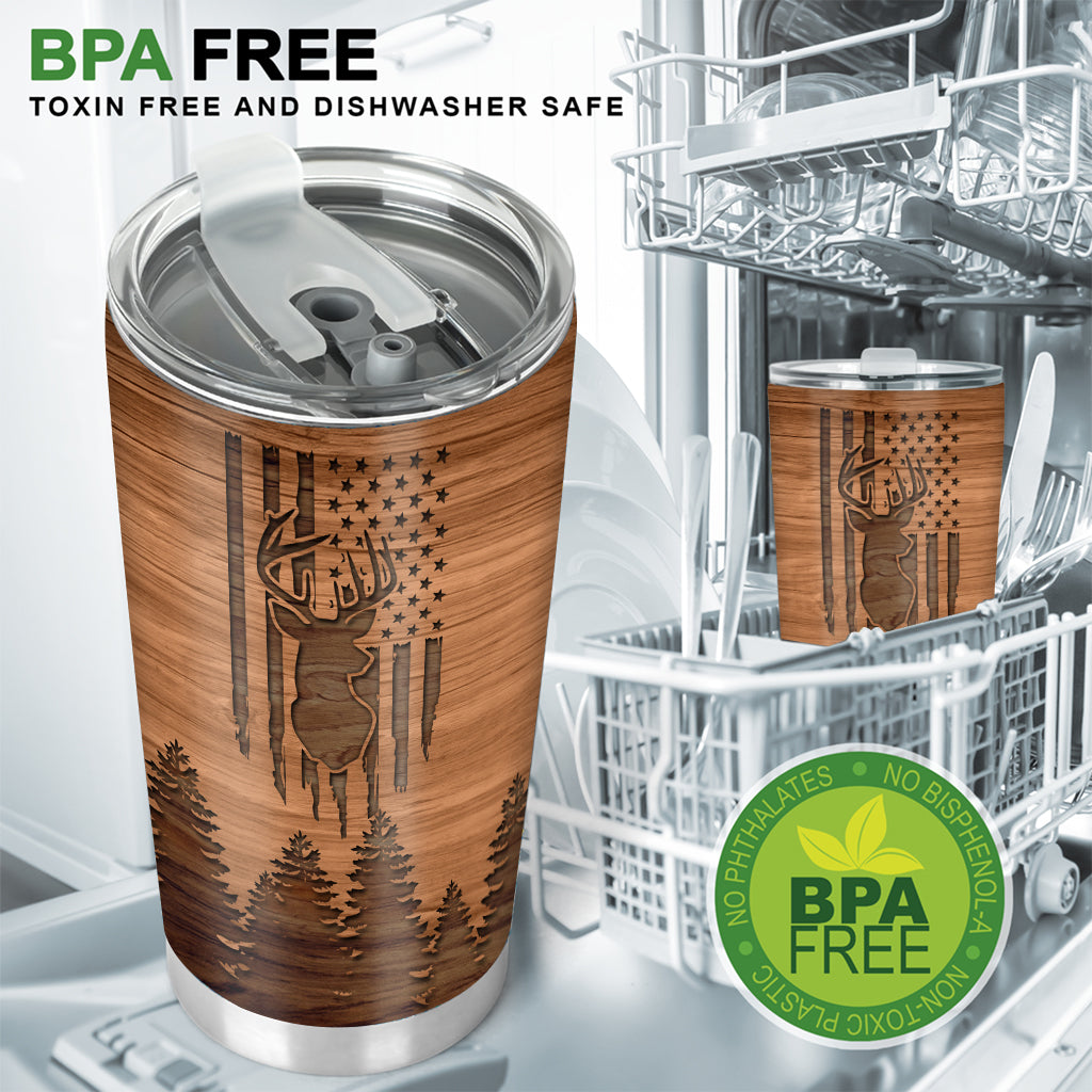 Chasse au cerf - Gobelet isotherme de chasse personnalisé