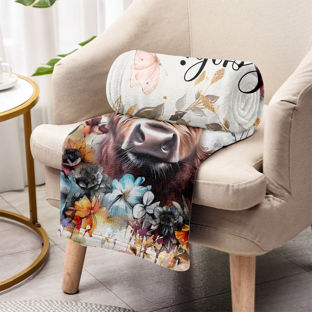 Couverture personnalisée Vache Mignonne