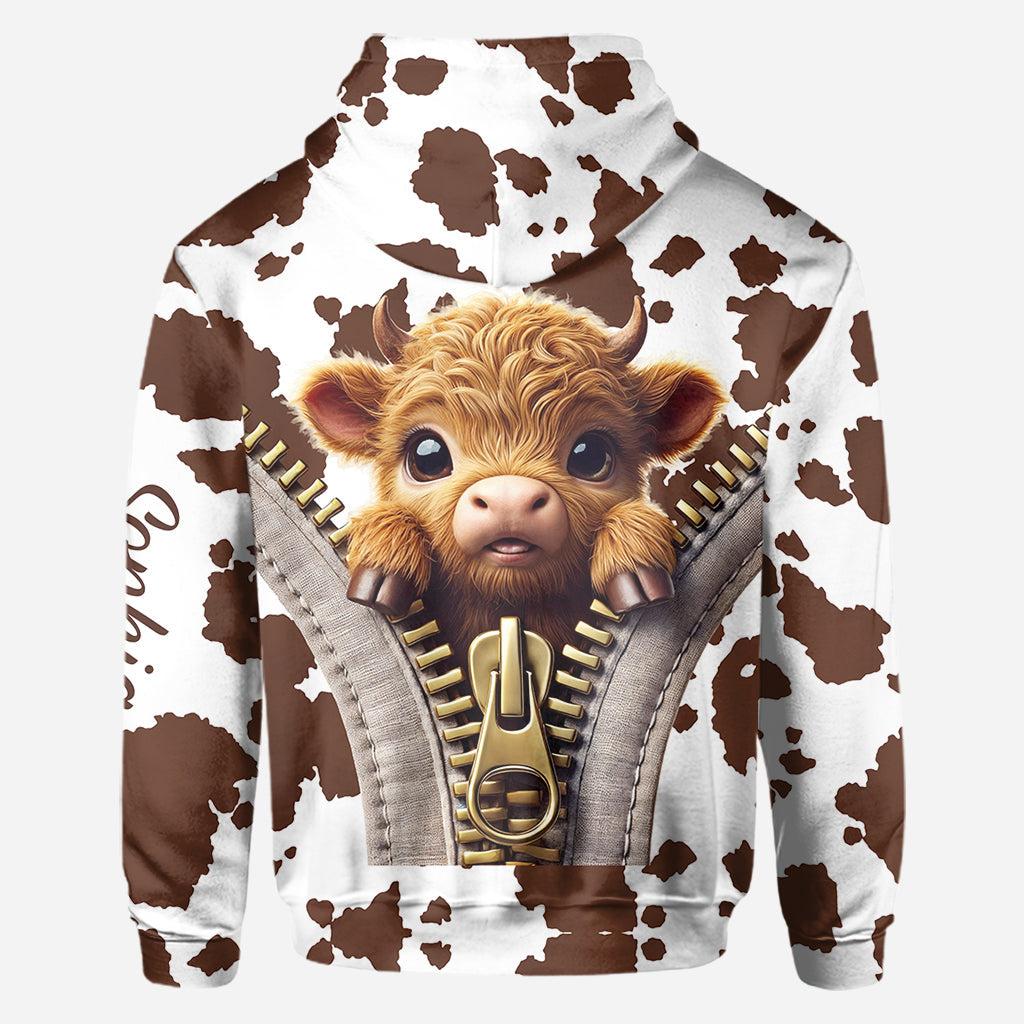 T-shirt personnalisé « Love Highland Cow »