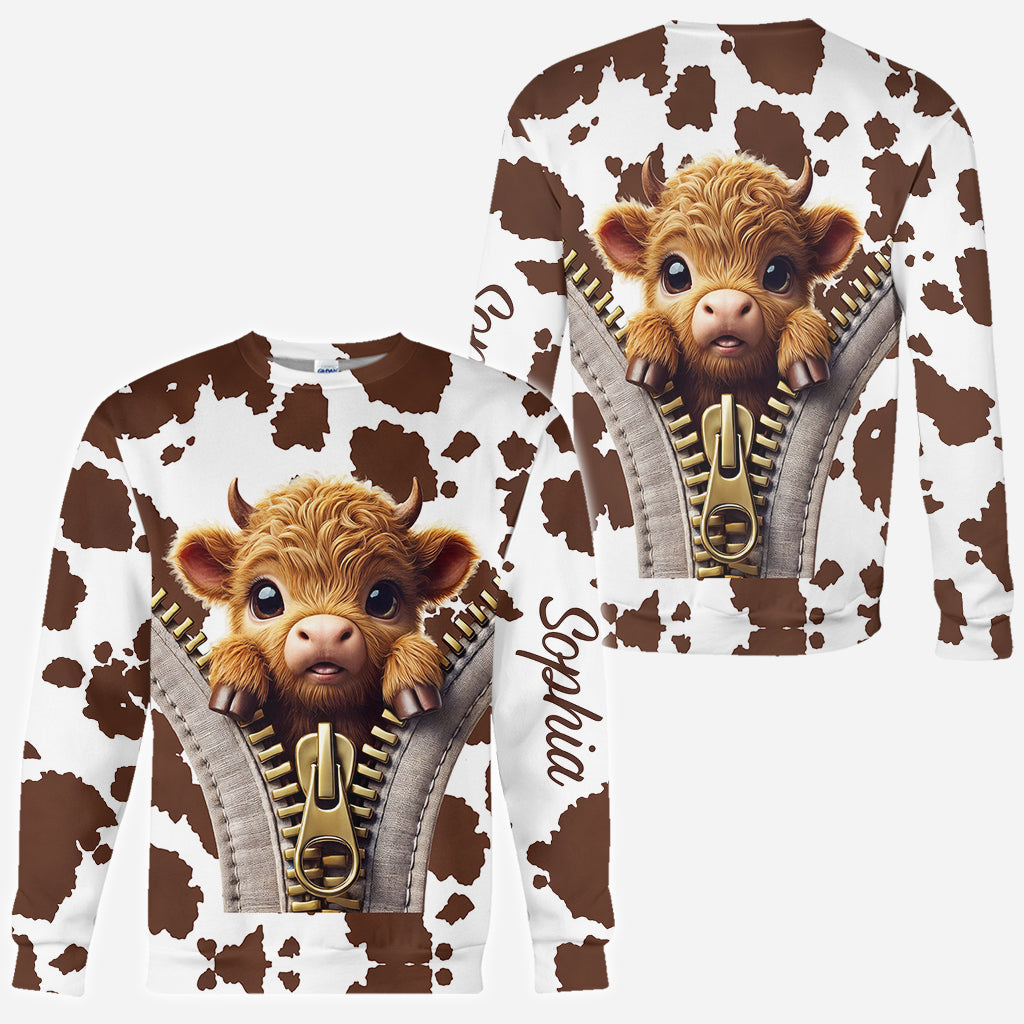 T-shirt personnalisé « Love Highland Cow »