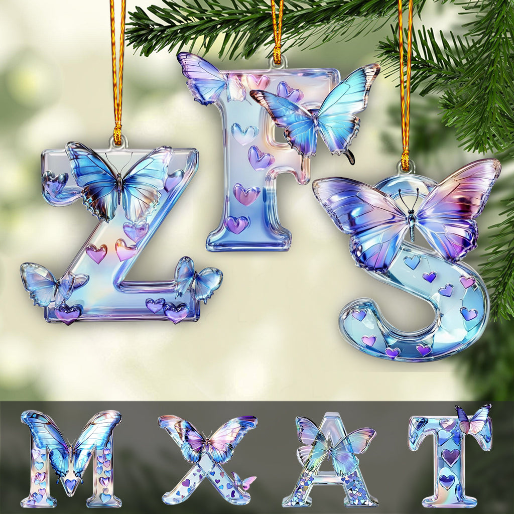 Stunning Butterfly Alphabet - Personalized Butterfly Ornament