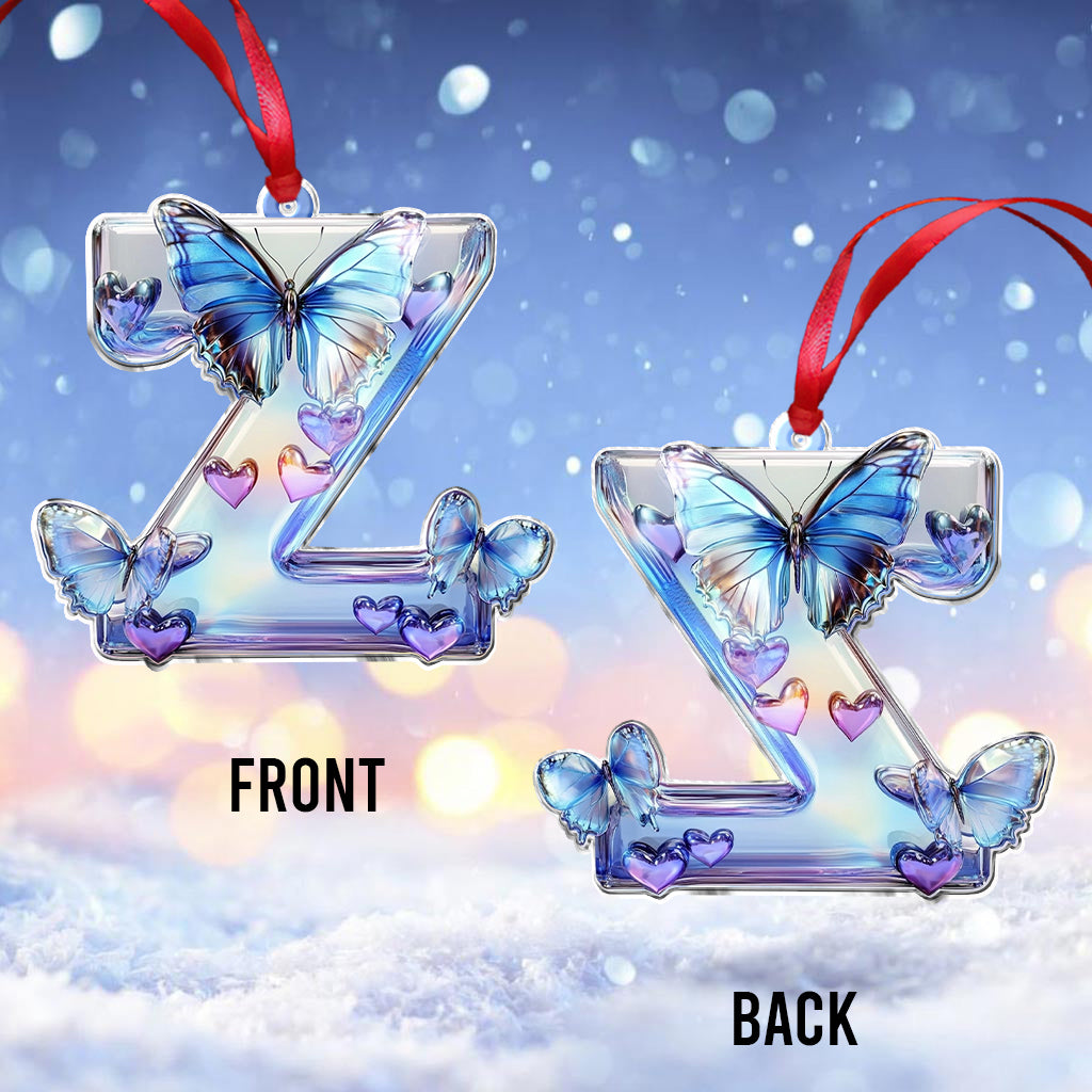 Stunning Butterfly Alphabet - Personalized Butterfly Ornament
