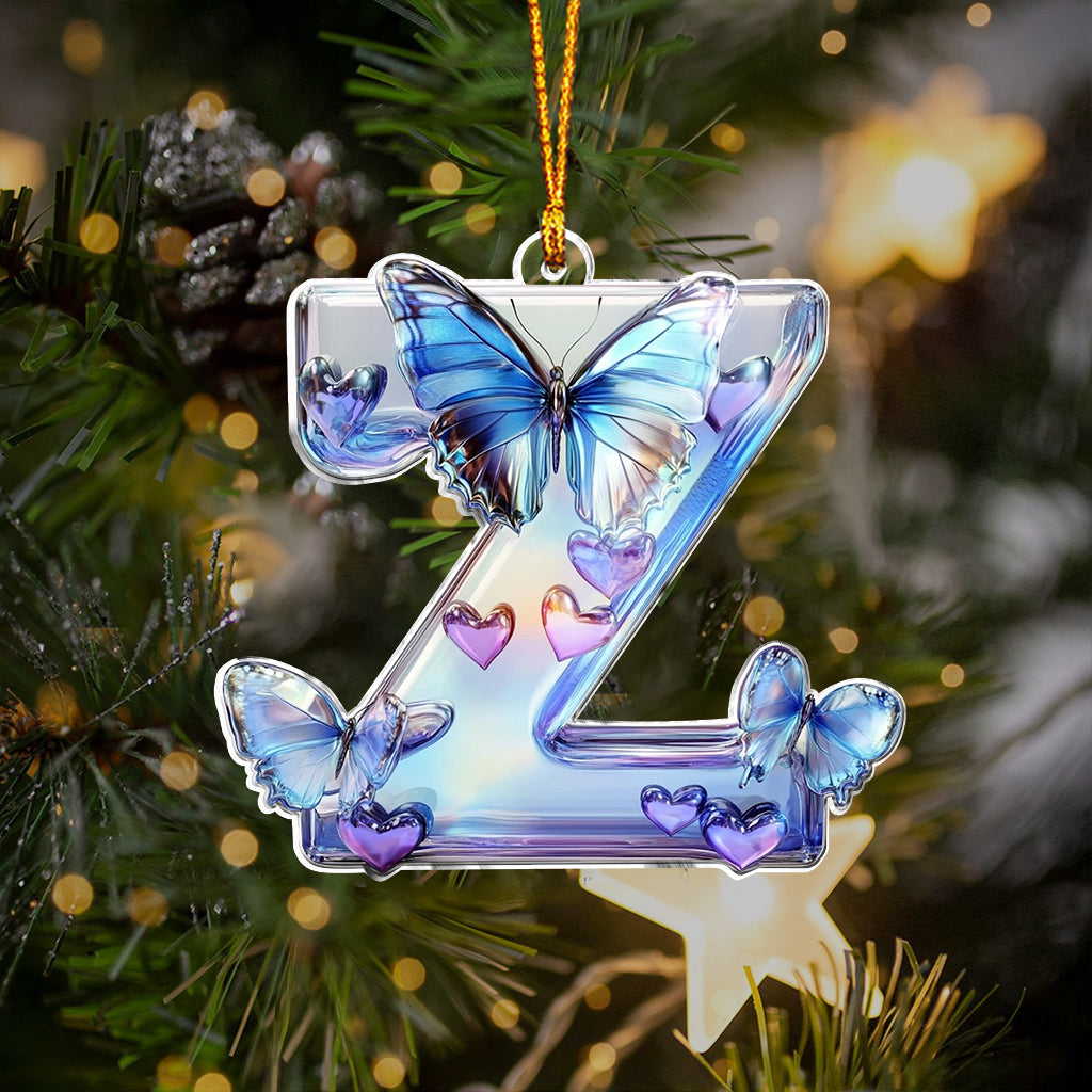 Stunning Butterfly Alphabet - Personalized Butterfly Ornament