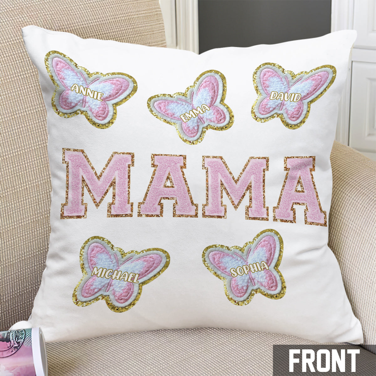 Best Grandma/ Mom Ever - Personalized Grandma Throw Pillow