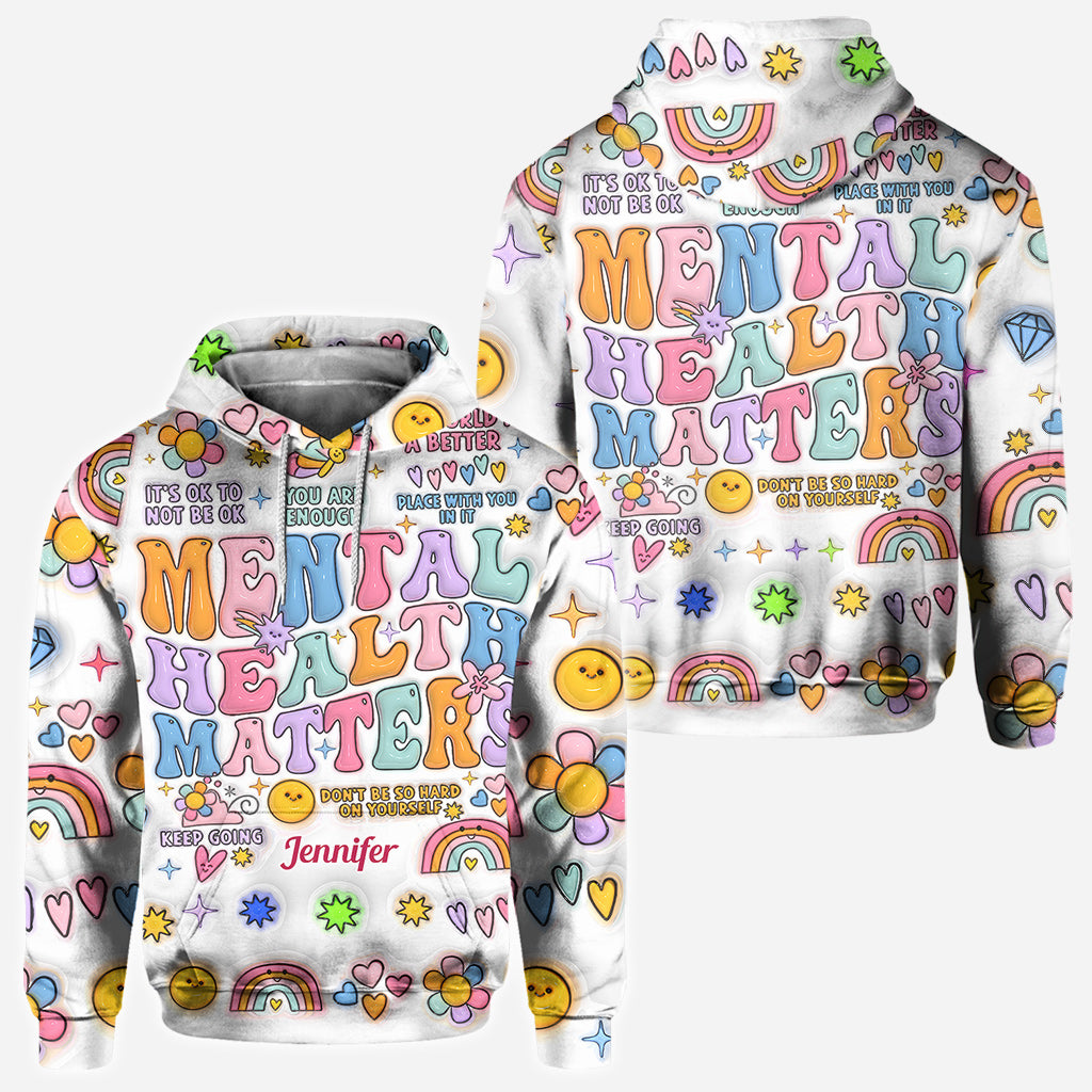 La santé mentale compte - T-shirt personnalisé de sensibilisation à la santé mentale