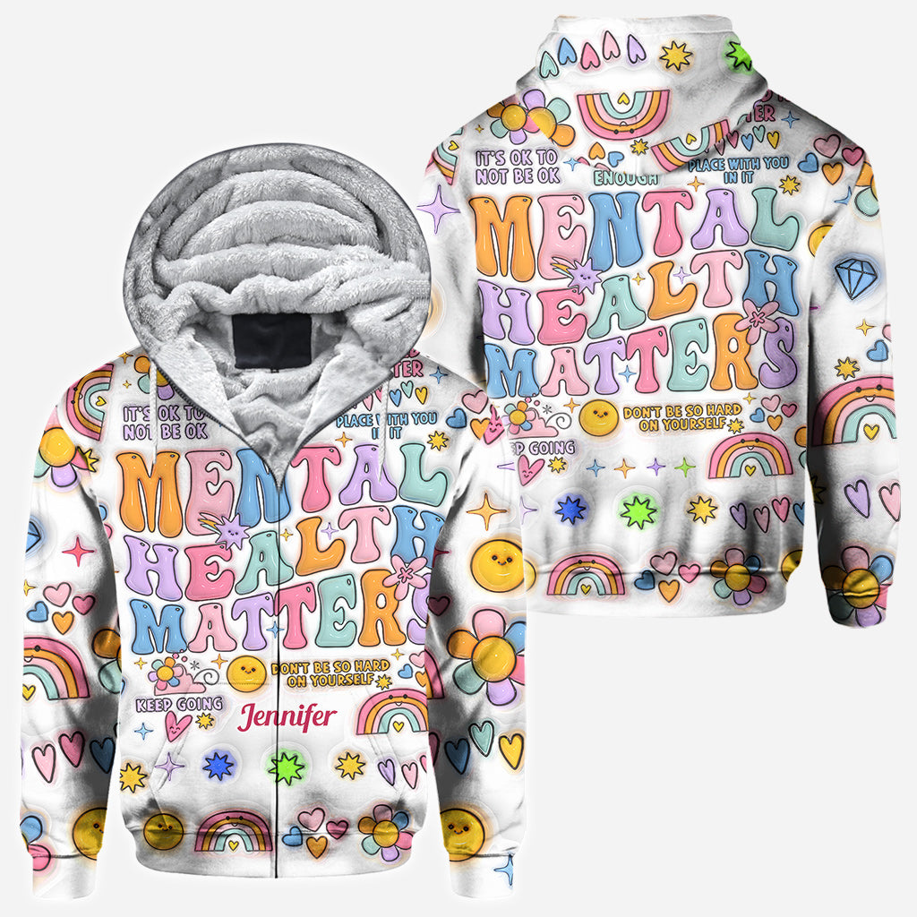 La santé mentale compte - T-shirt personnalisé de sensibilisation à la santé mentale