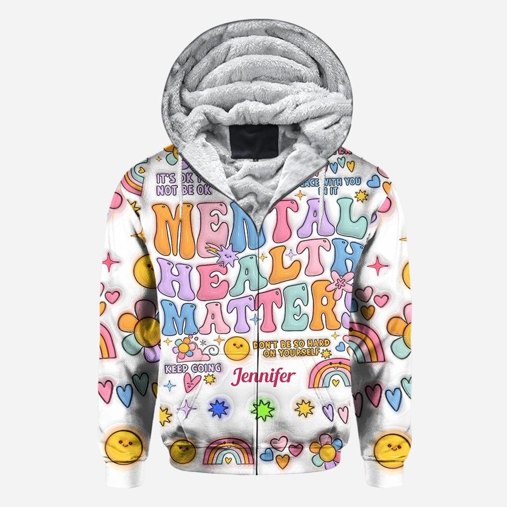 La santé mentale compte - T-shirt personnalisé de sensibilisation à la santé mentale