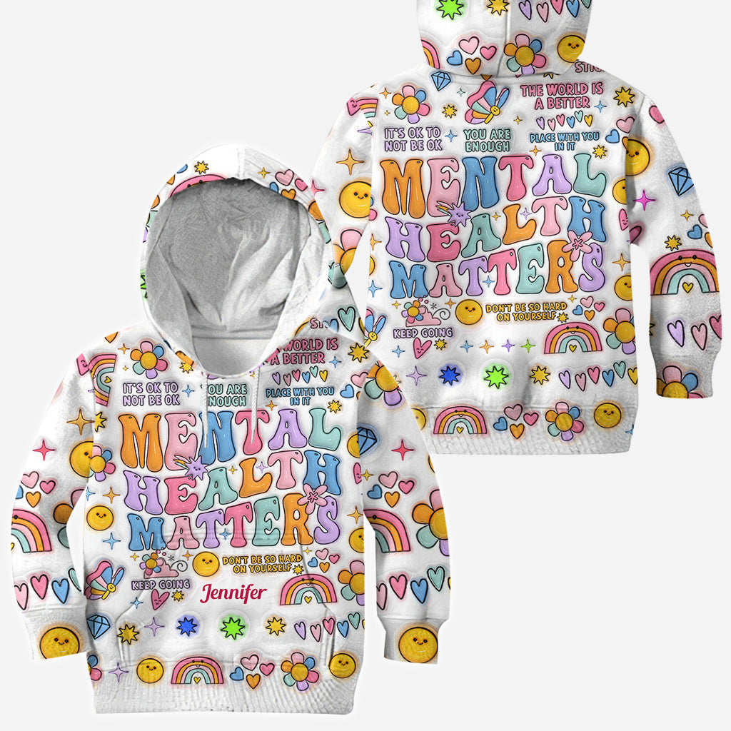 La santé mentale compte - T-shirt personnalisé de sensibilisation à la santé mentale