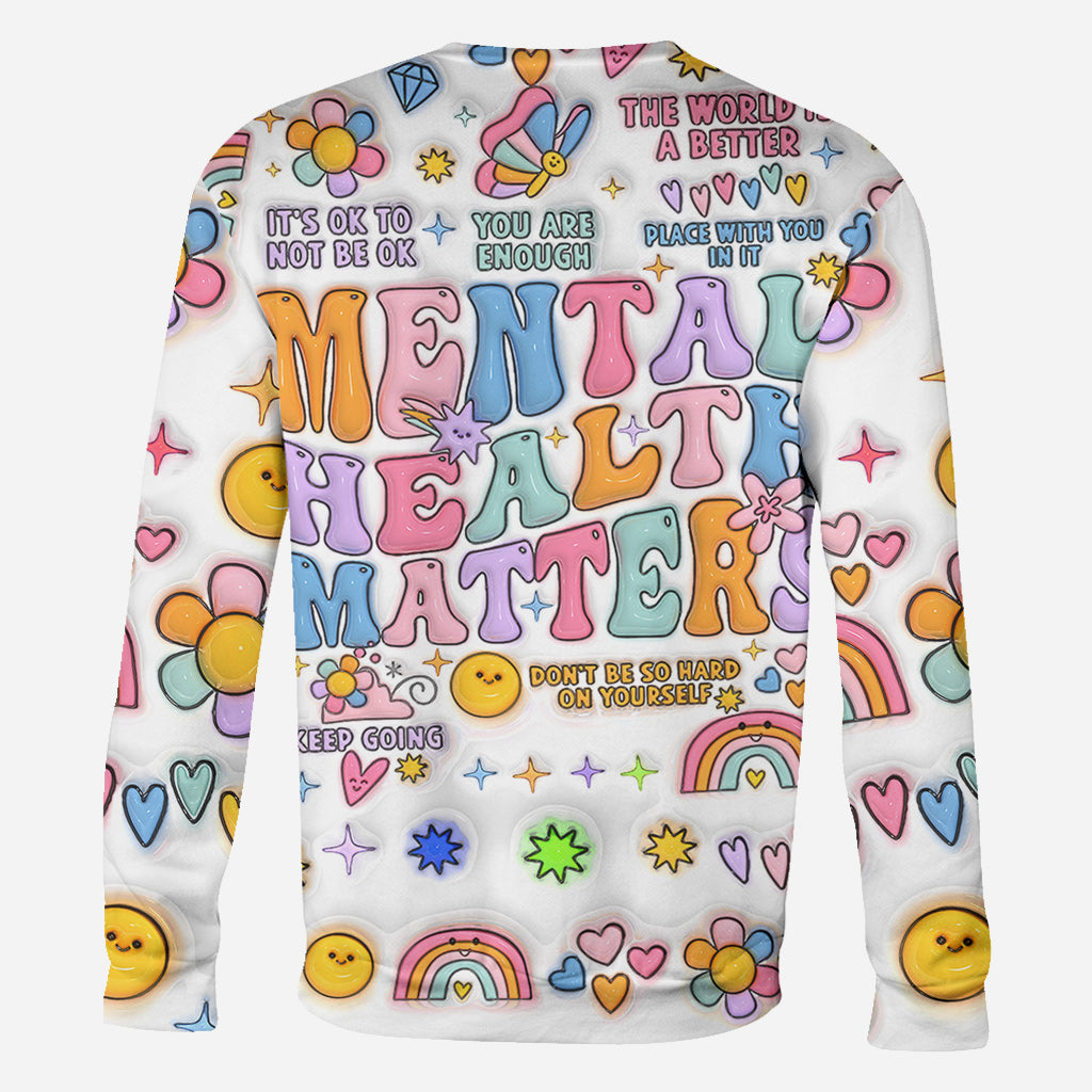 La santé mentale compte - T-shirt personnalisé de sensibilisation à la santé mentale