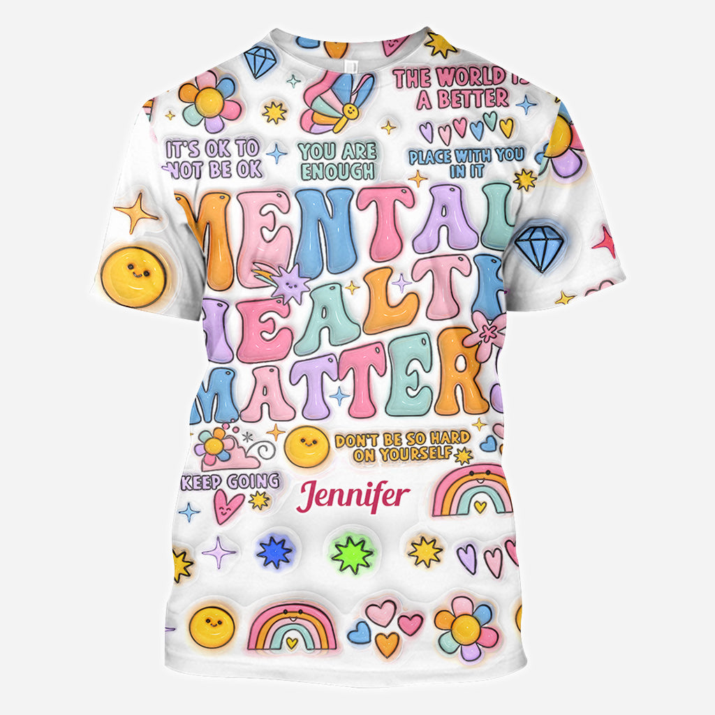 La santé mentale compte - T-shirt personnalisé de sensibilisation à la santé mentale