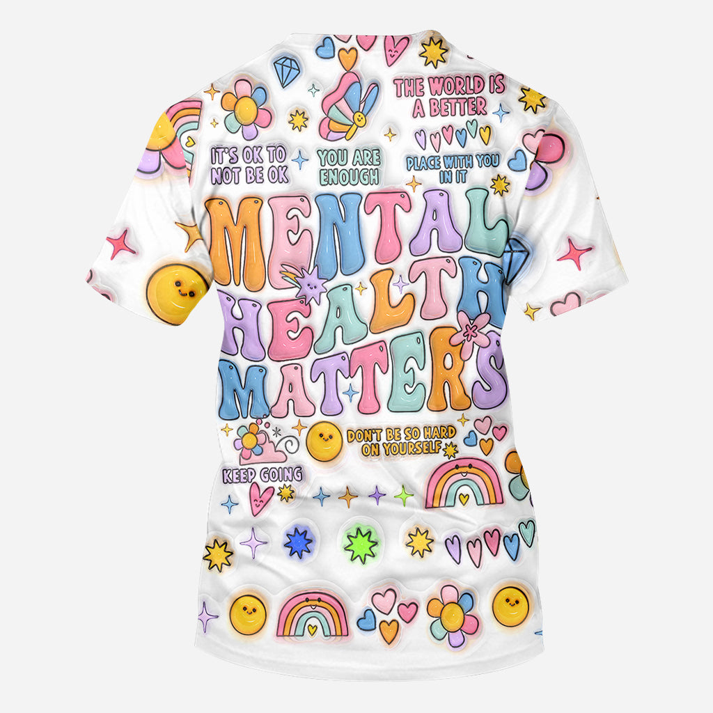 La santé mentale compte - T-shirt personnalisé de sensibilisation à la santé mentale