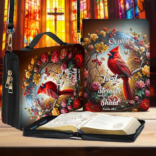 Angel's Whisper - Étui à Bible chrétien personnalisé en cuir