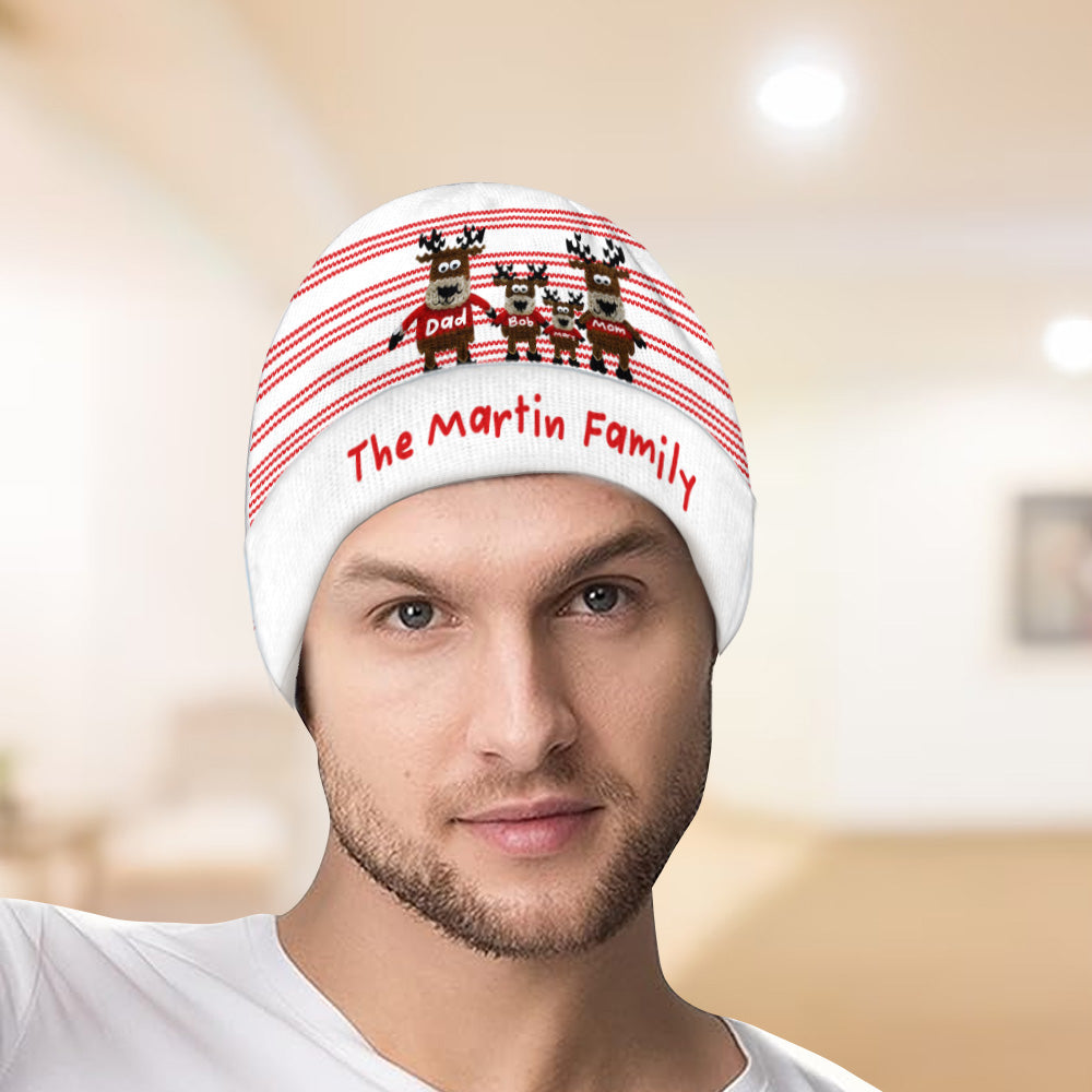 Oh Deer Christmas - Personalized Family Beanie Hat