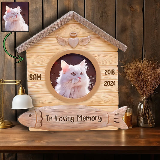 Love You Forever - Personalized Cat Custom Shaped Wood Sign
