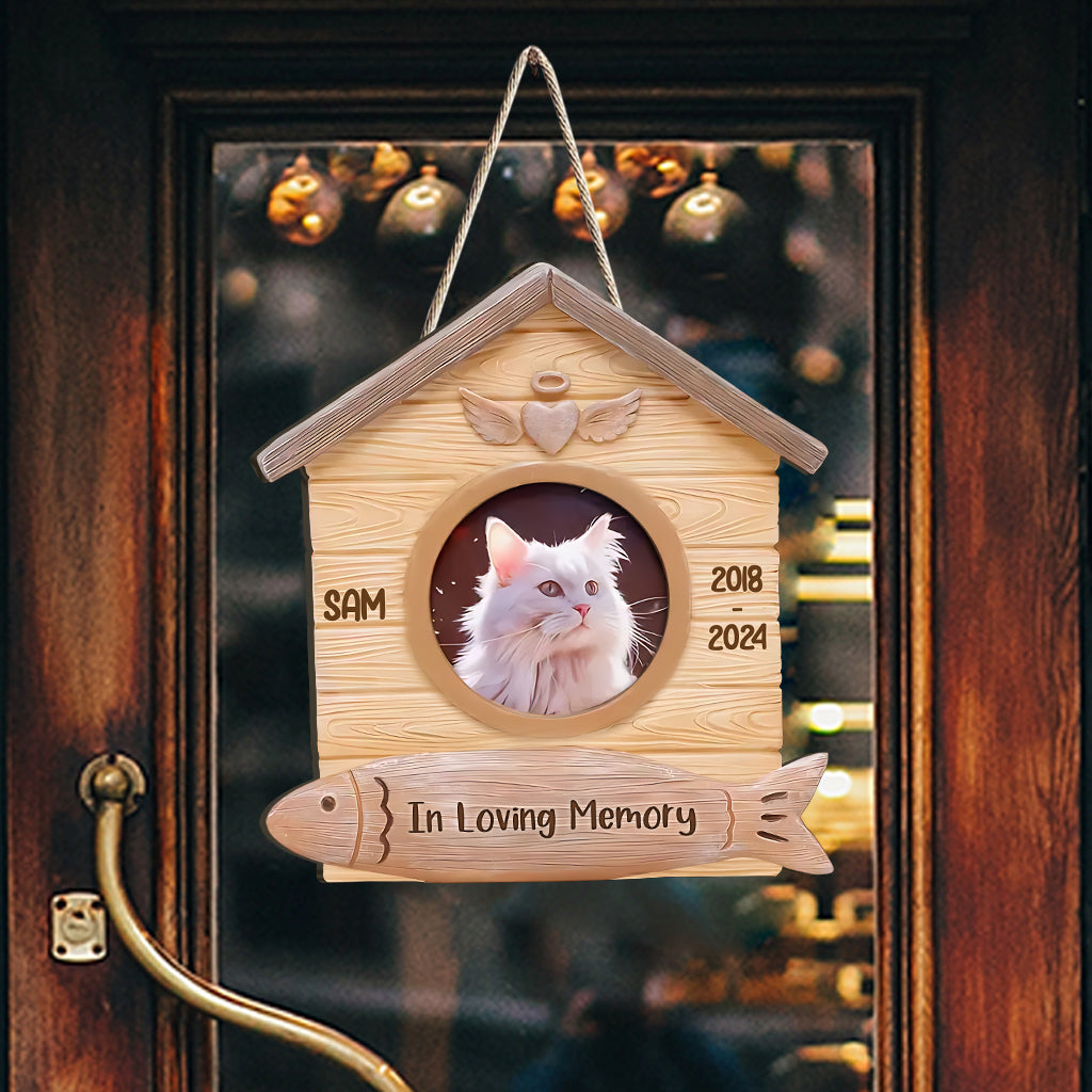 Love You Forever - Personalized Cat Custom Shaped Wood Sign
