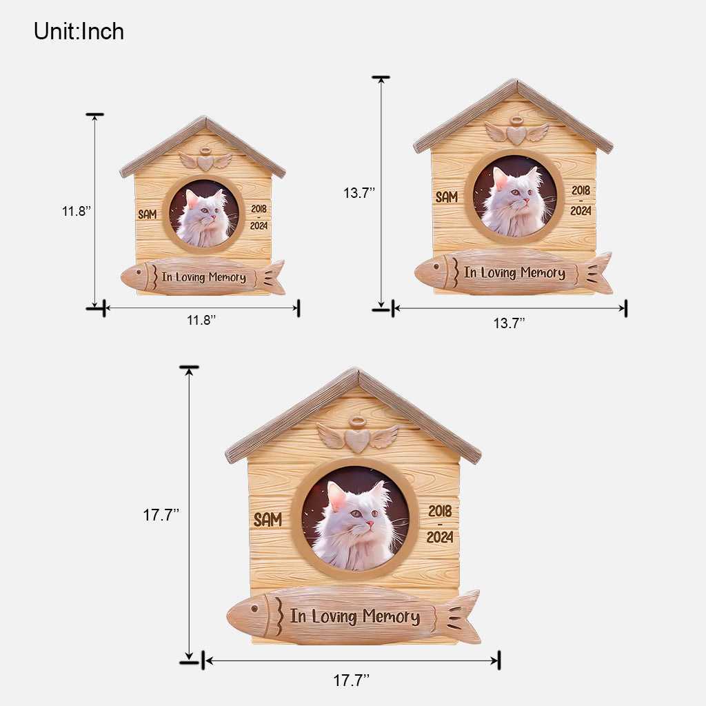 Love You Forever - Personalized Cat Custom Shaped Wood Sign