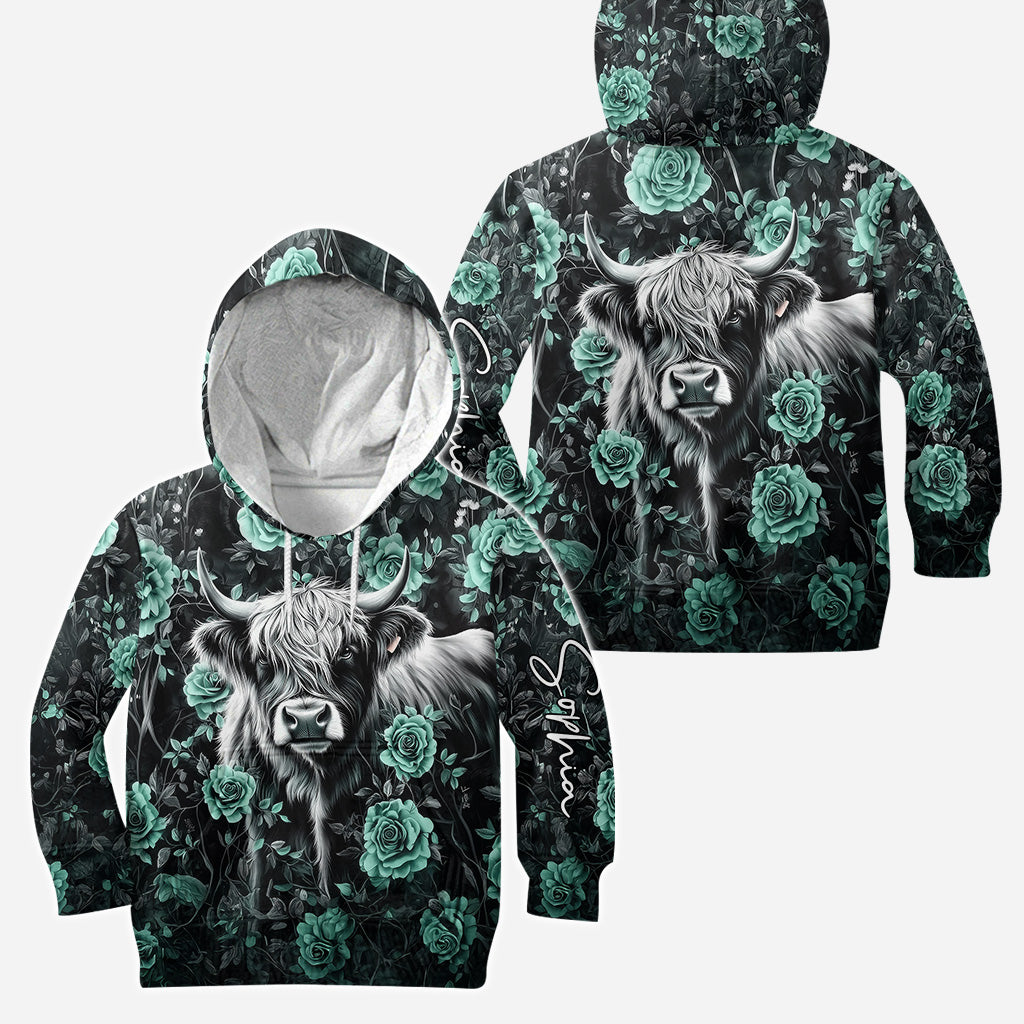 Purple Cow - Sweat à capuche et legging personnalisés Highland Cow