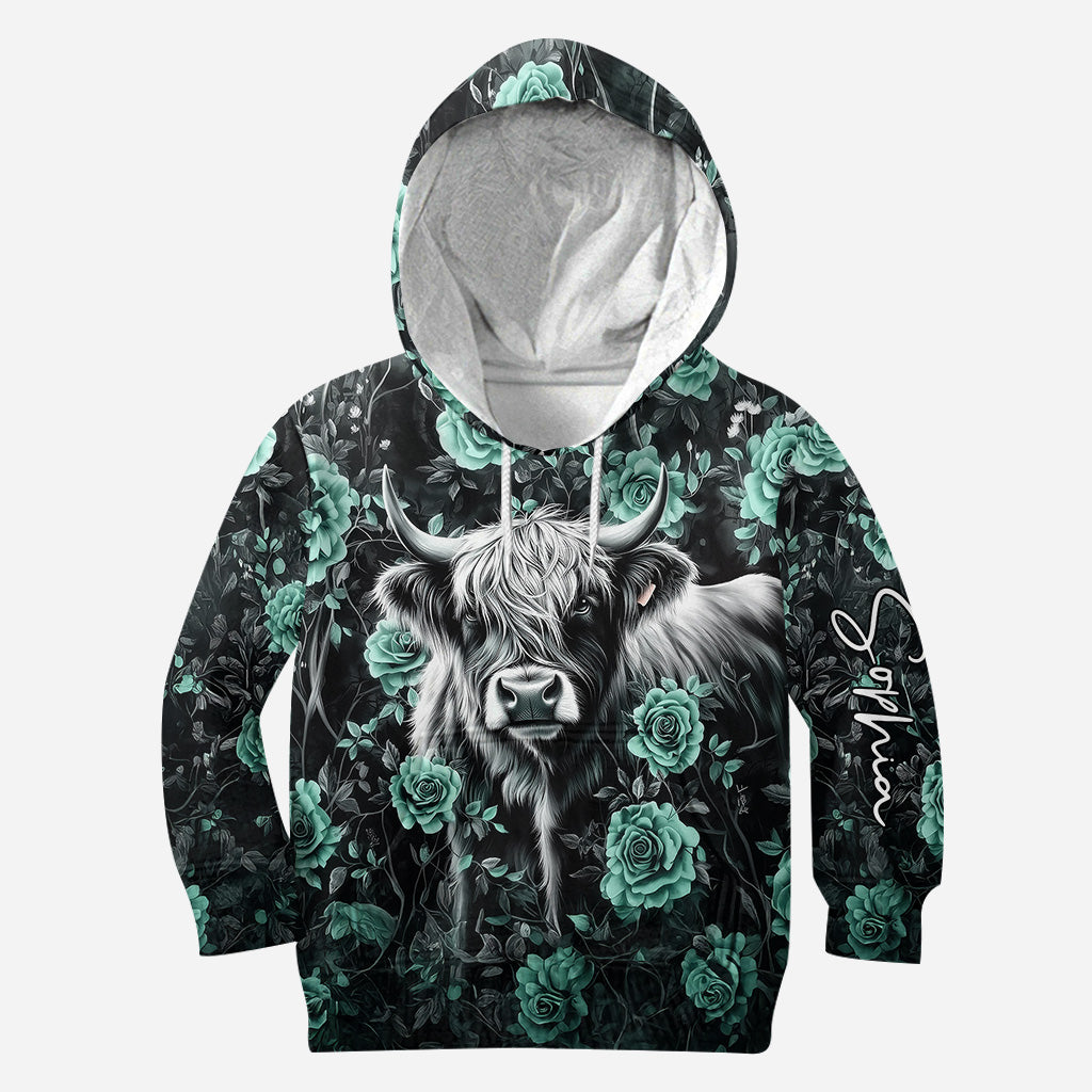 Purple Cow - Sweat à capuche et legging personnalisés Highland Cow