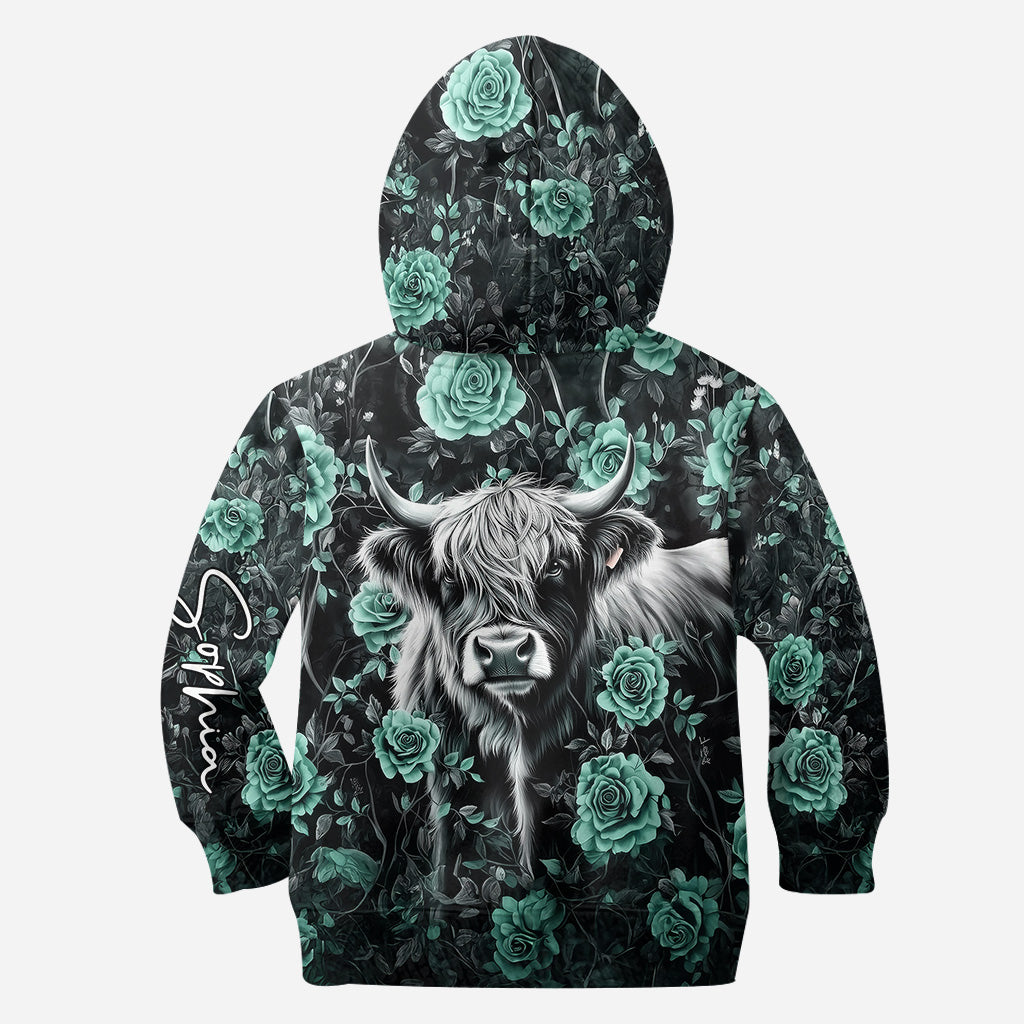 Purple Cow - Sweat à capuche et legging personnalisés Highland Cow