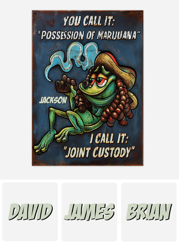 Possession de marijuana - Panneau métallique rectangulaire personnalisé